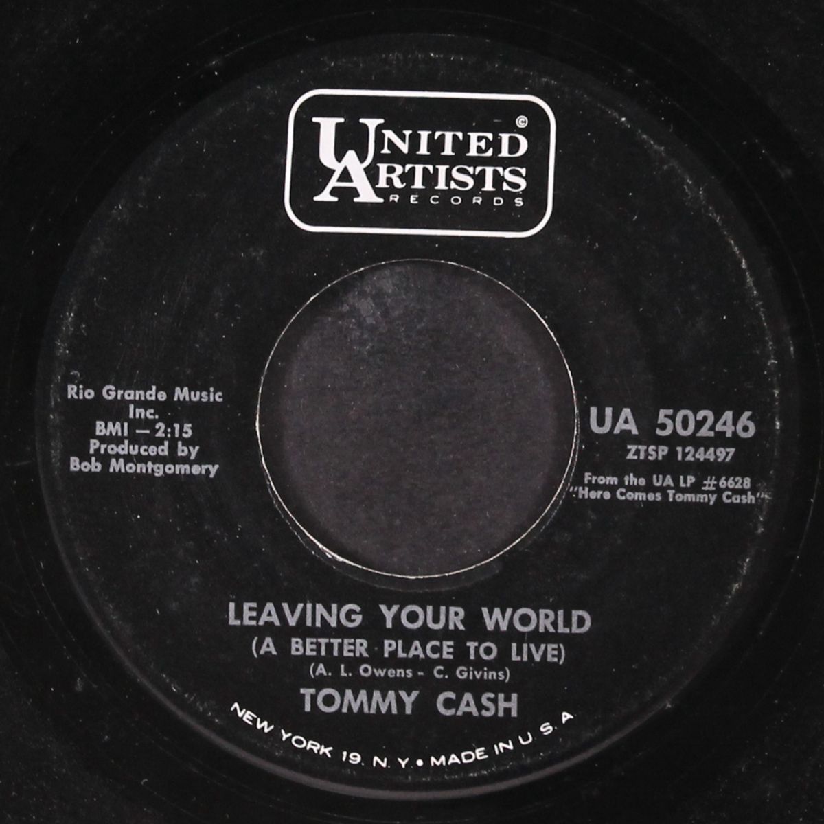 leaving your world / i'm not the boy i used to be by TOMMY CASH