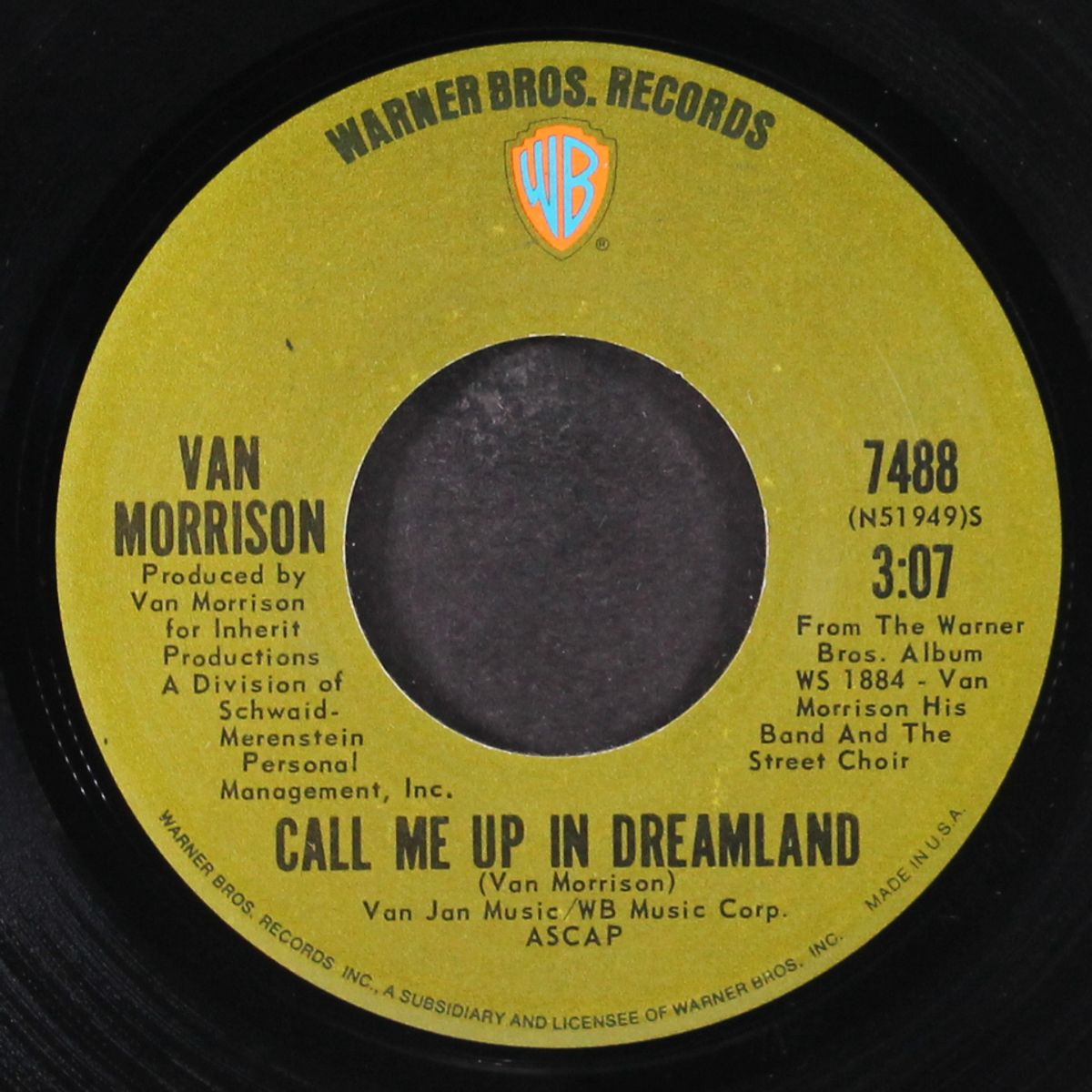 call me up in dreamland / street choir by VAN MORRISON