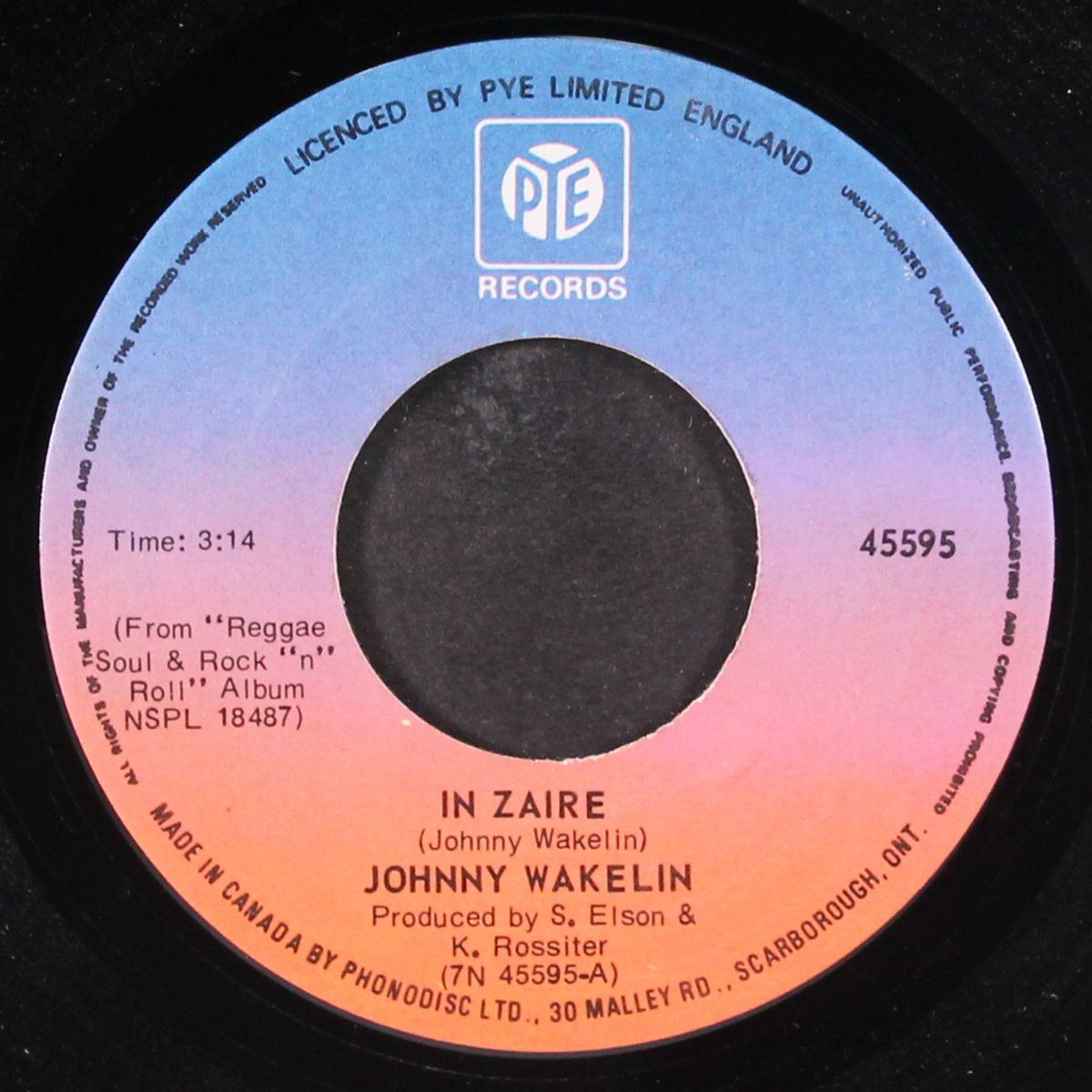 in zaire / you got the bug by JOHNNY WAKELIN
