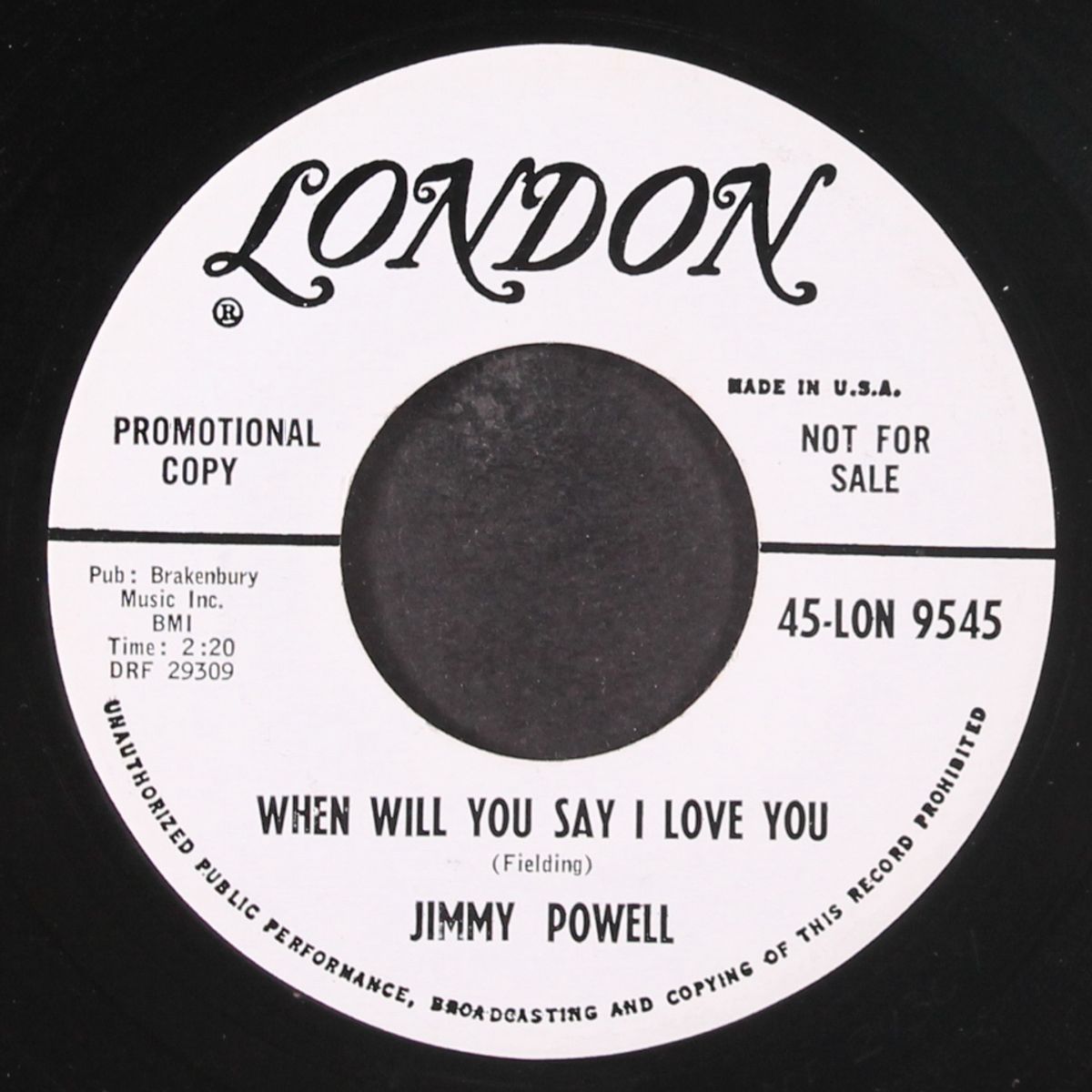dance her by me / when will you say i love you by JIMMY POWELL