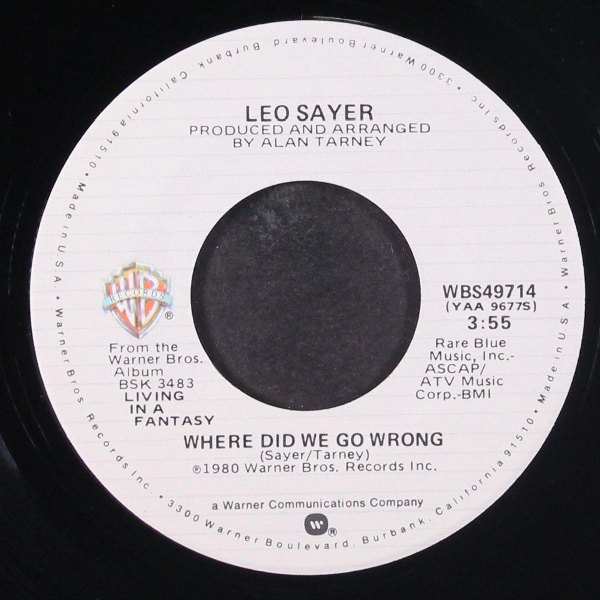 where did we go wrong / she's not coming back by LEO SAYER