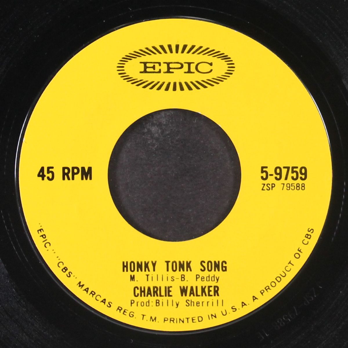 honky tonk song / pick me up on your way down by CHARLIE WALKER
