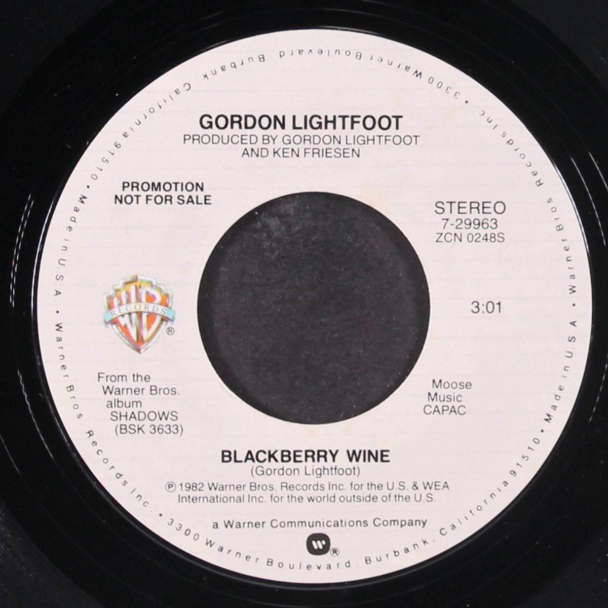 blackberry wine / mono by GORDON LIGHTFOOT