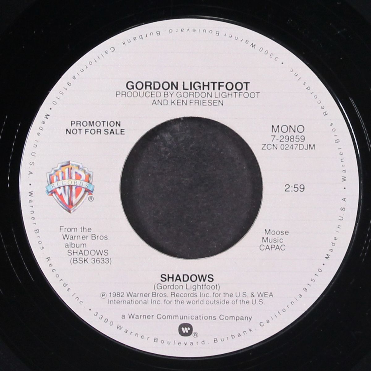 shadows / mono by GORDON LIGHTFOOT