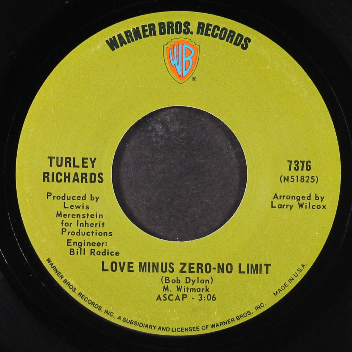 lover minus zero, no limit by TURLEY RICHARDS