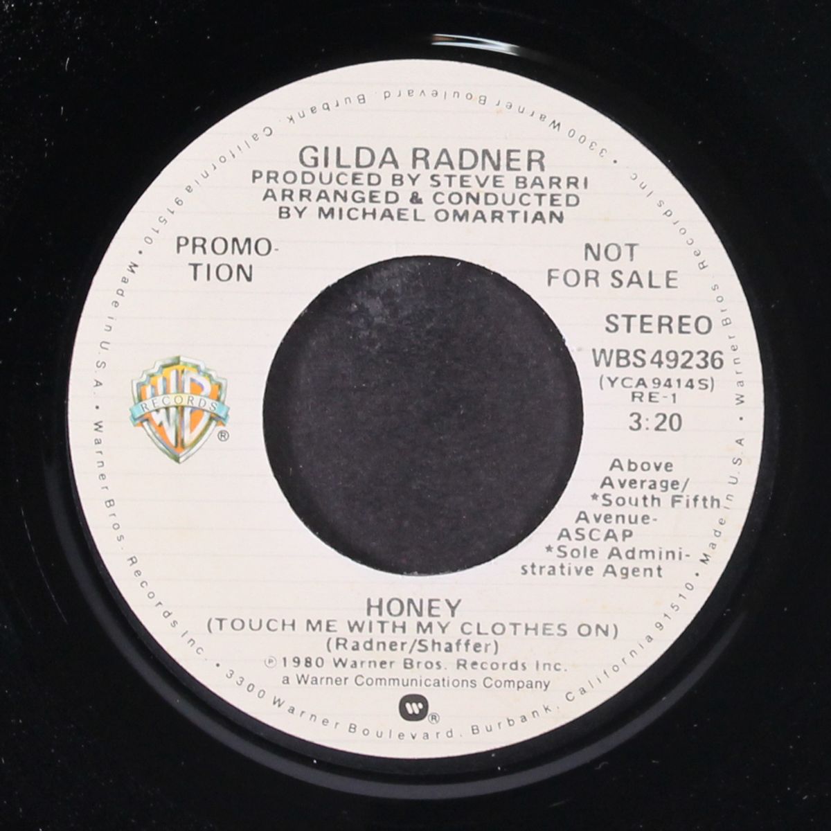 honey (touch me with my clothes on) / mono by GILDA RADNER