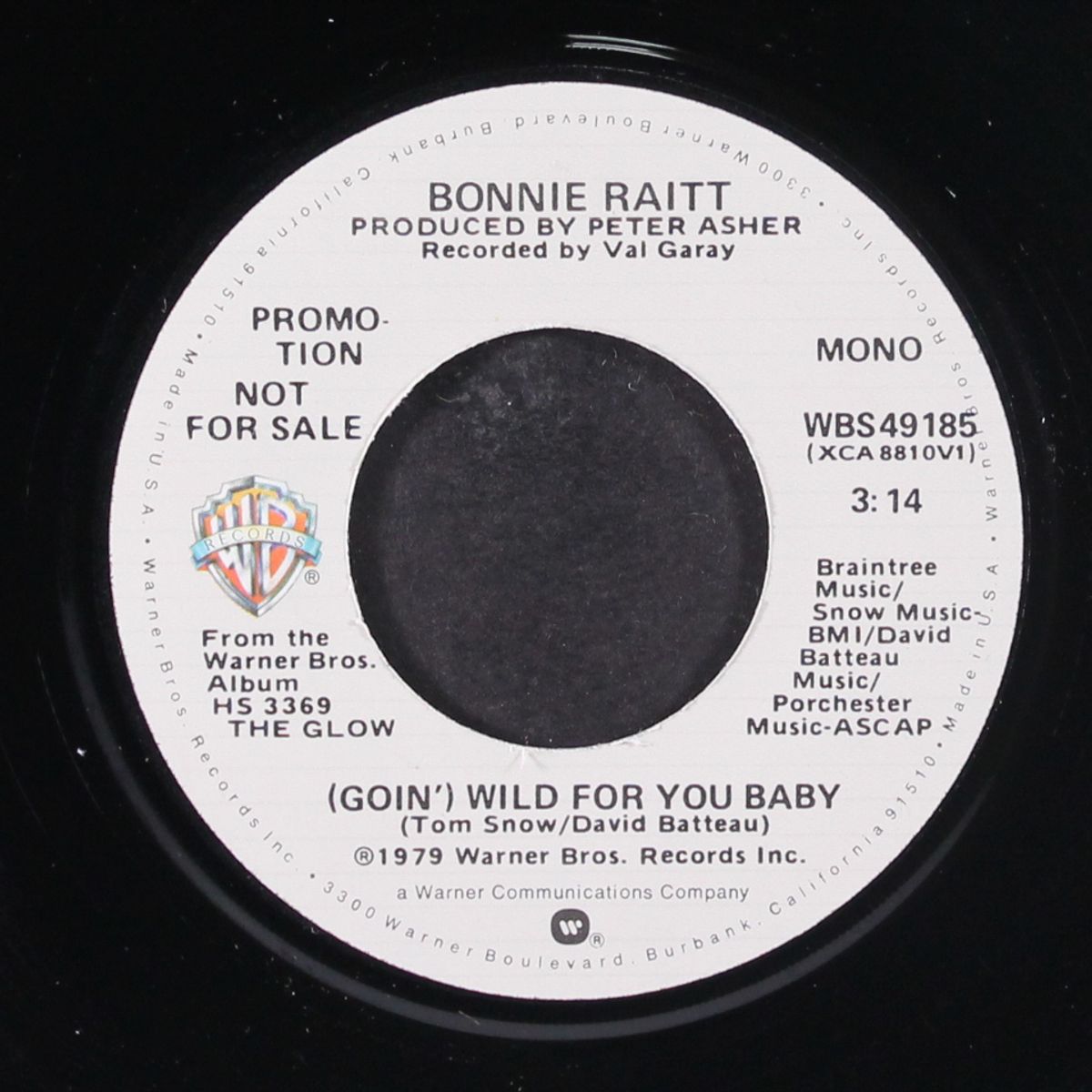 wild for you baby / mono by BONNIE RAITT