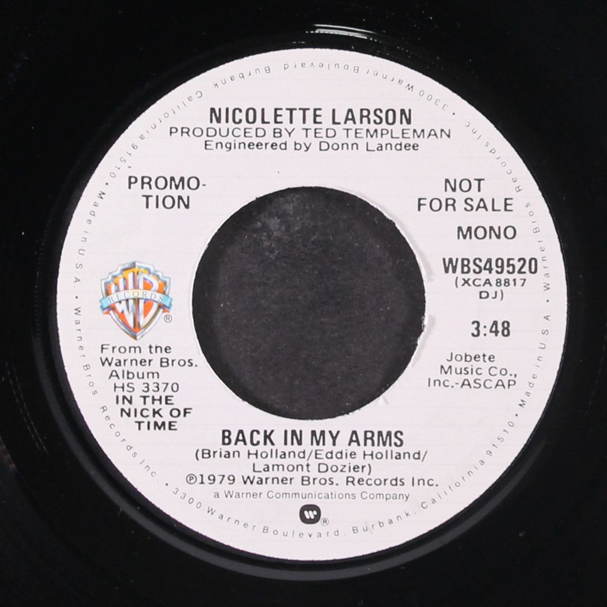 back in my arms / mono by NICOLETTE LARSON