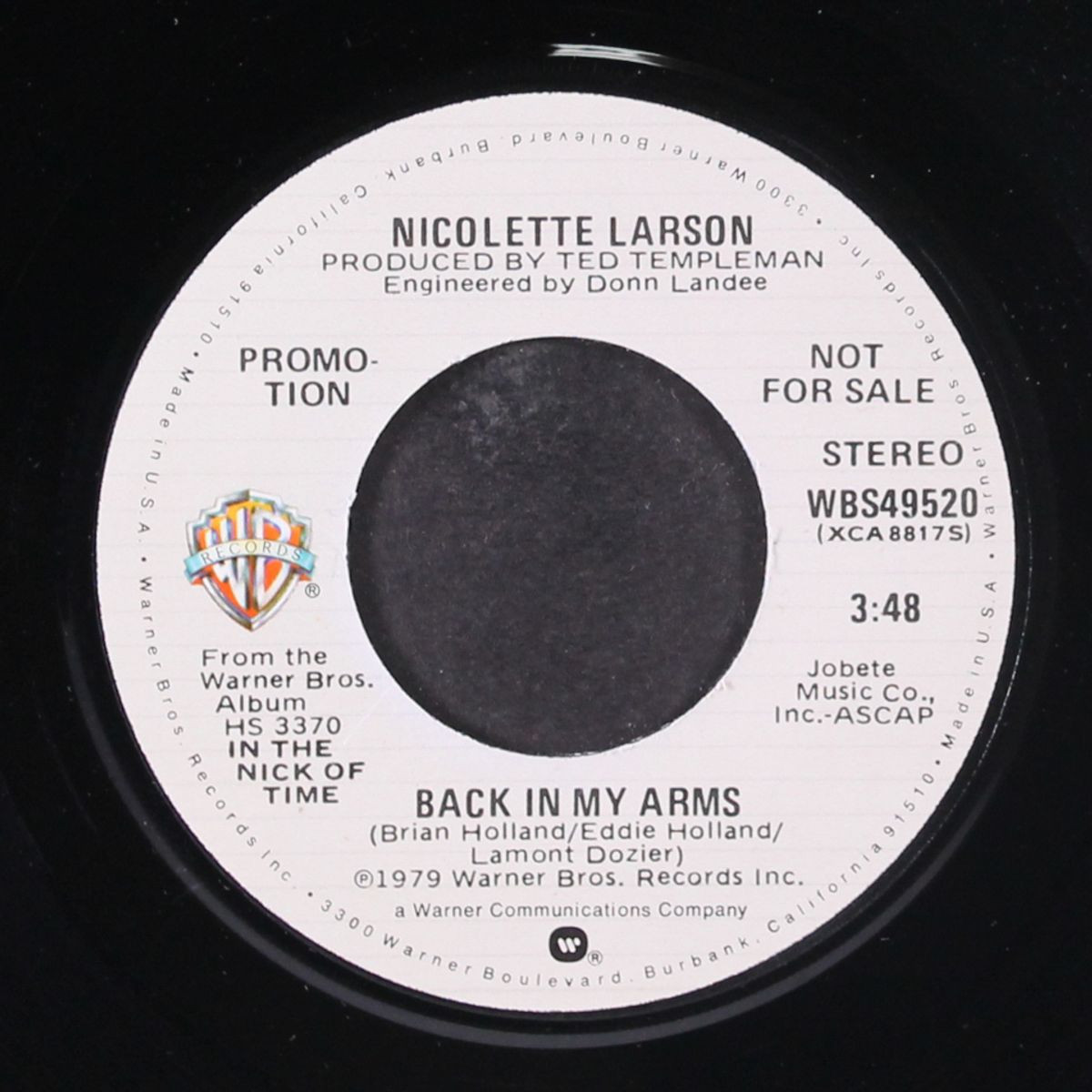 back in my arms / mono by NICOLETTE LARSON