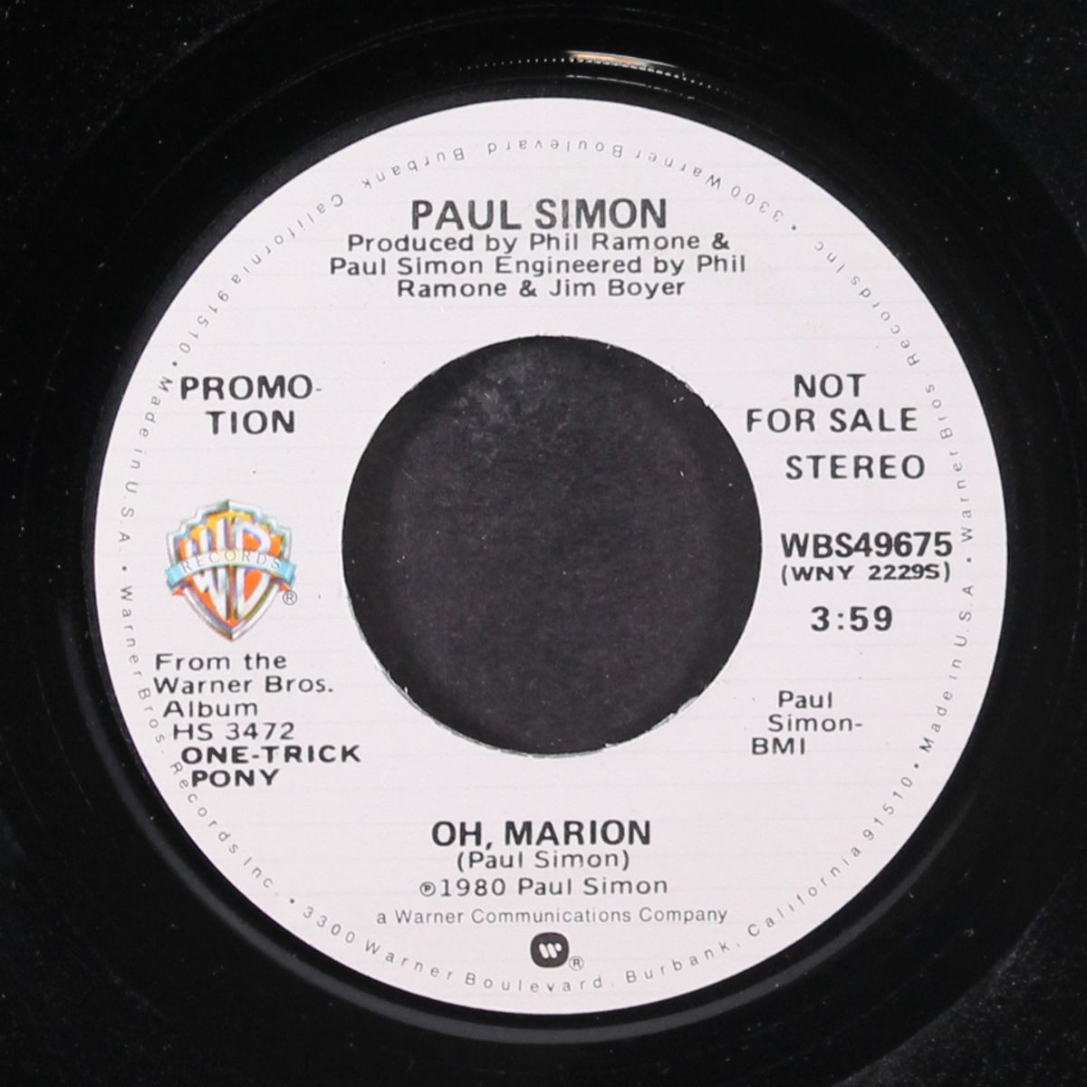 oh, marion / mono by PAUL SIMON
