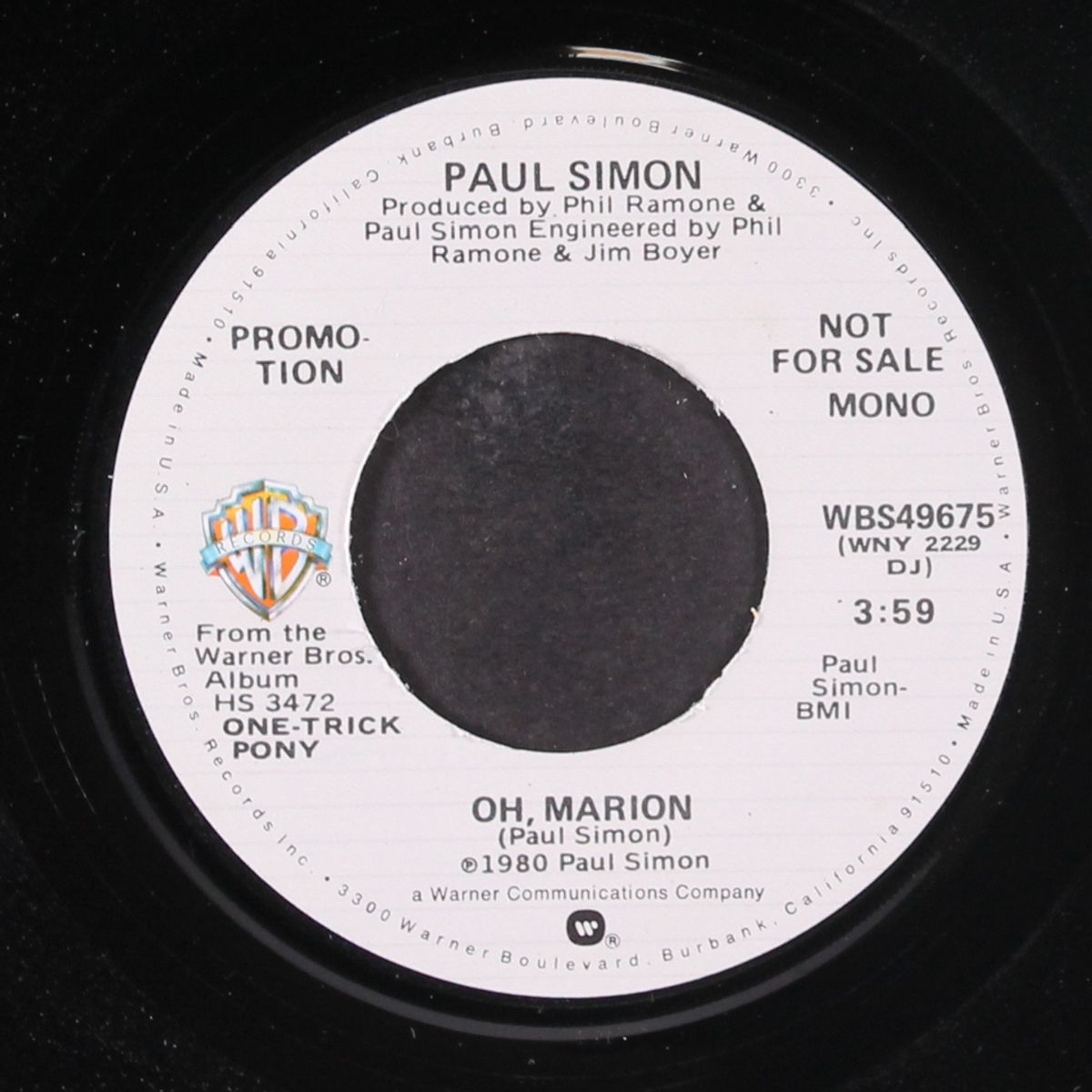 oh, marion / mono by PAUL SIMON