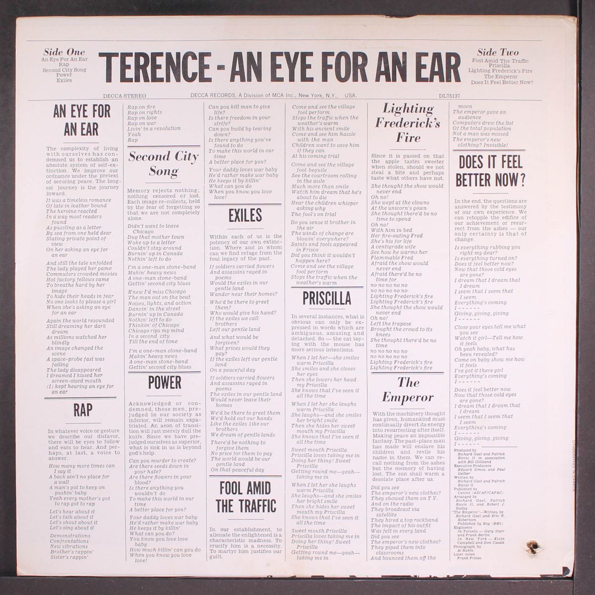 an eye for an ear by TERENCE