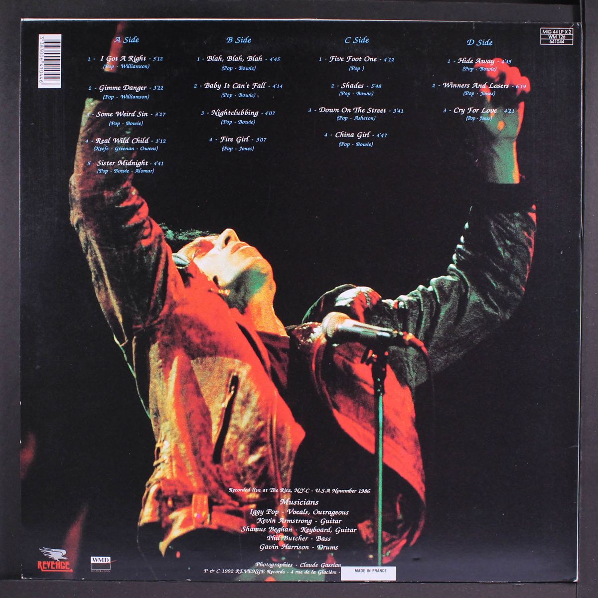 live ritz n.y.c 86 by IGGY POP