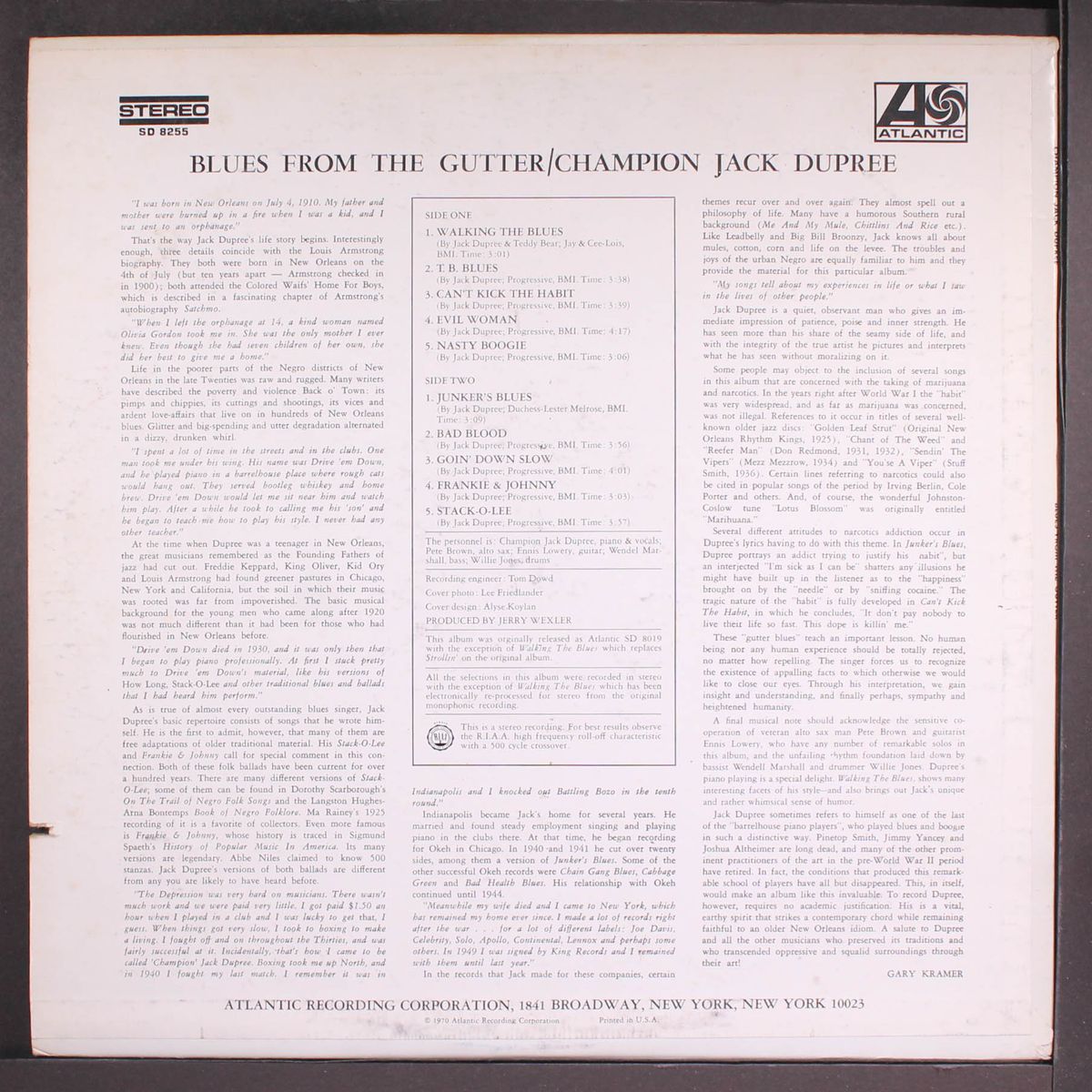 blues from the gutter by CHAMPION JACK DUPREE