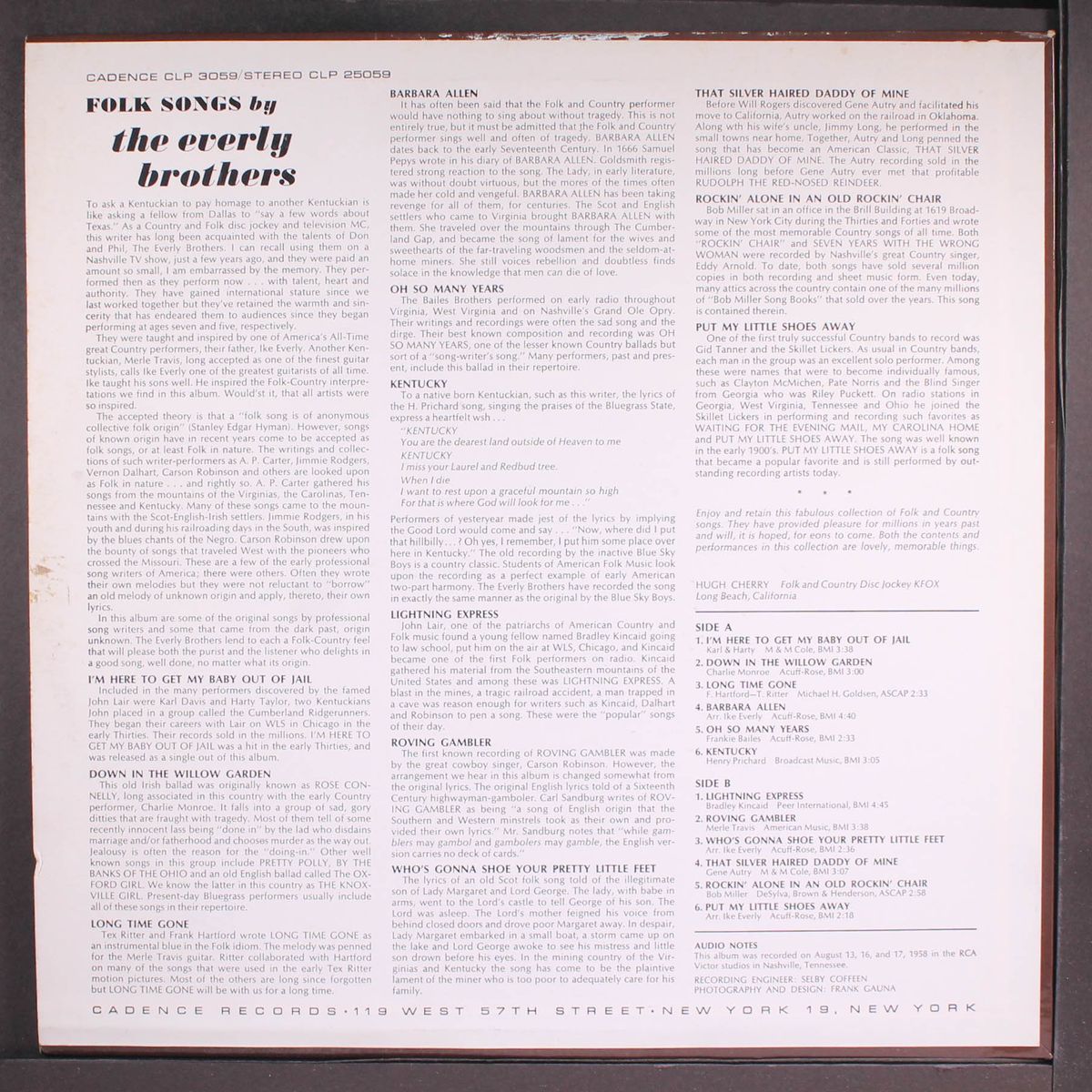 folk songs by the everly brothers by EVERLY BROTHERS