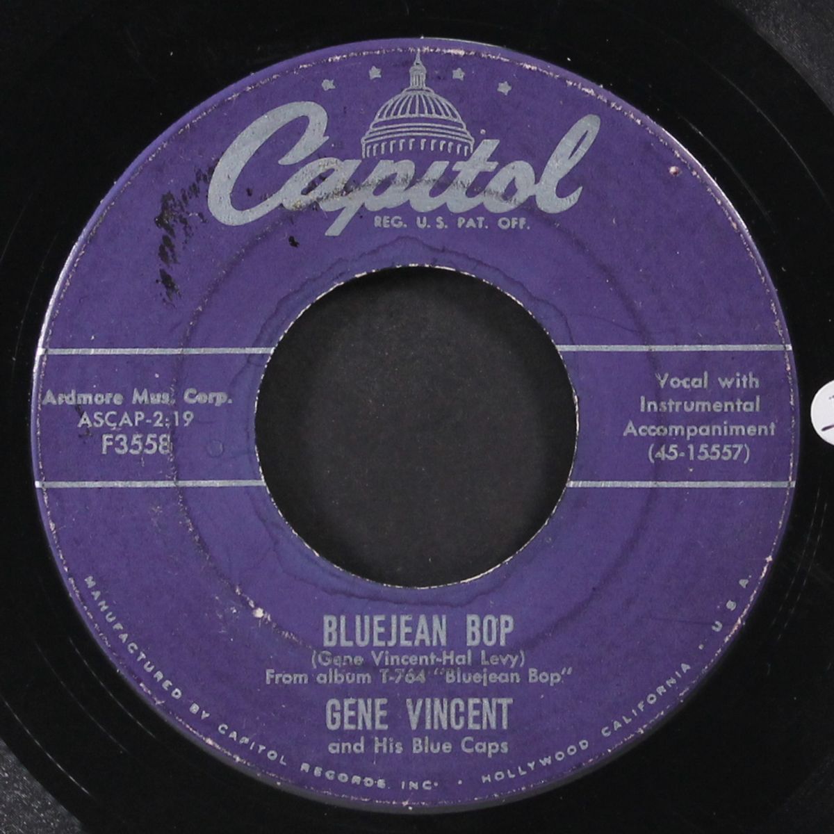 bluejean bop / who slapped john by GENE VINCENT & HIS BLUE CAPS