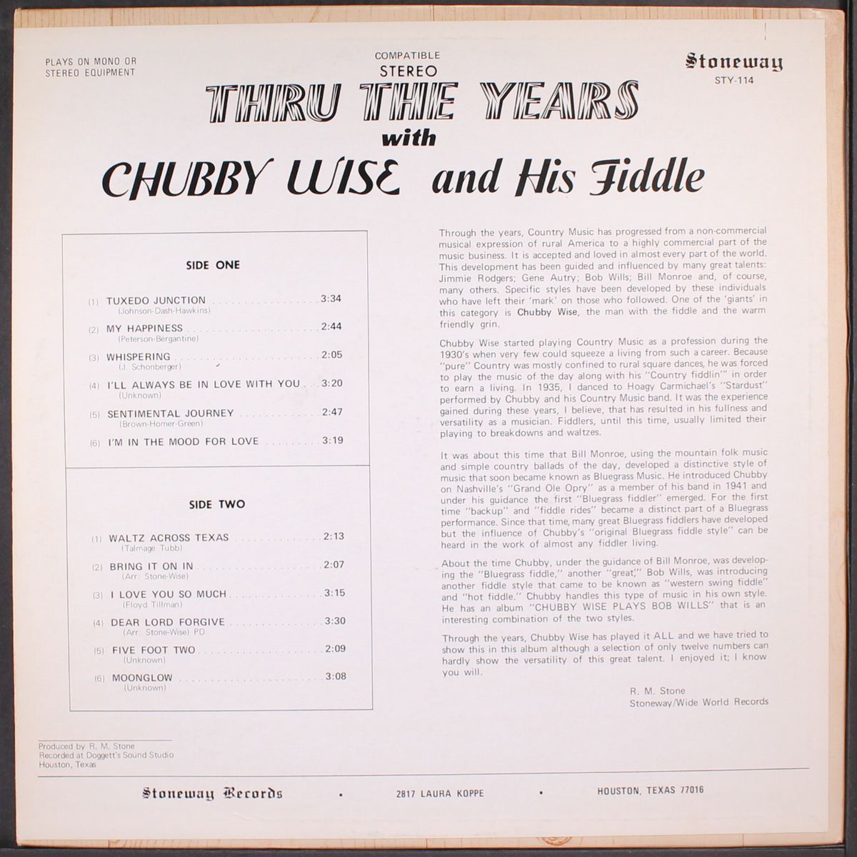 thru the years by CHUBBY WISE