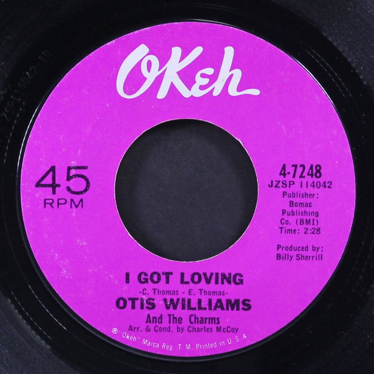 welcome home / i got loving by OTIS WILLIAMS & CHARMS
