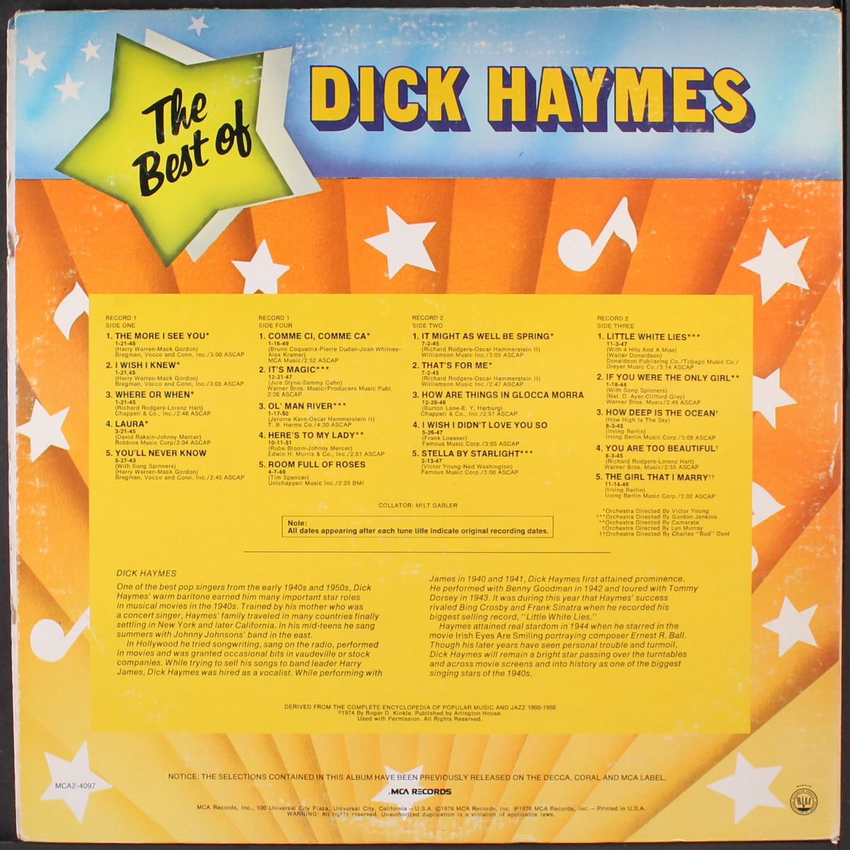 best of by DICK HAYMES