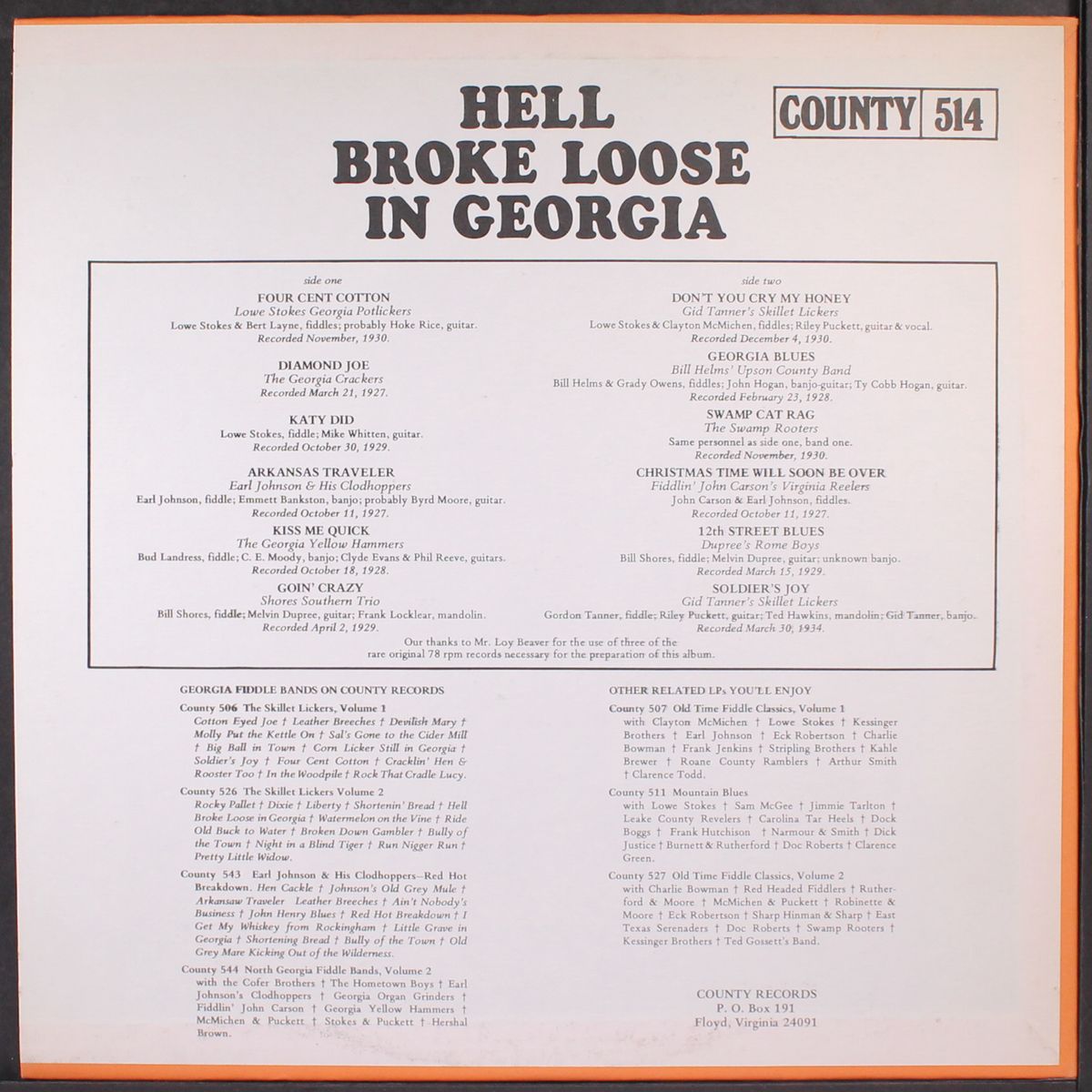 hell broke loose in georgia by VARIOUS