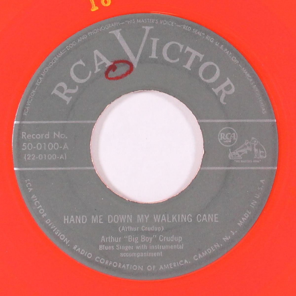 hand me down my walking cane / lonesome world to me by ARTHUR 'BIG BOY' CRUDUP