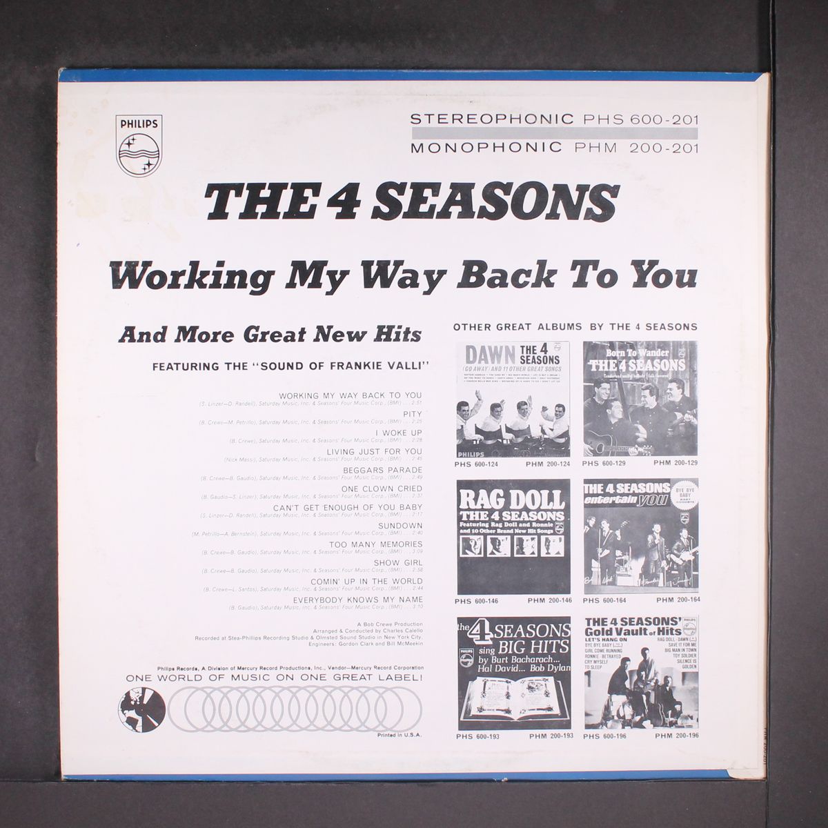 working my way back to you by FOUR SEASONS