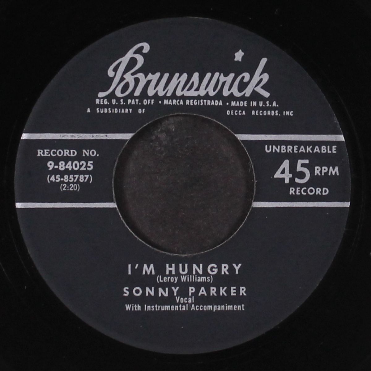 jealous blues / i'm hungry by SONNY PARKER