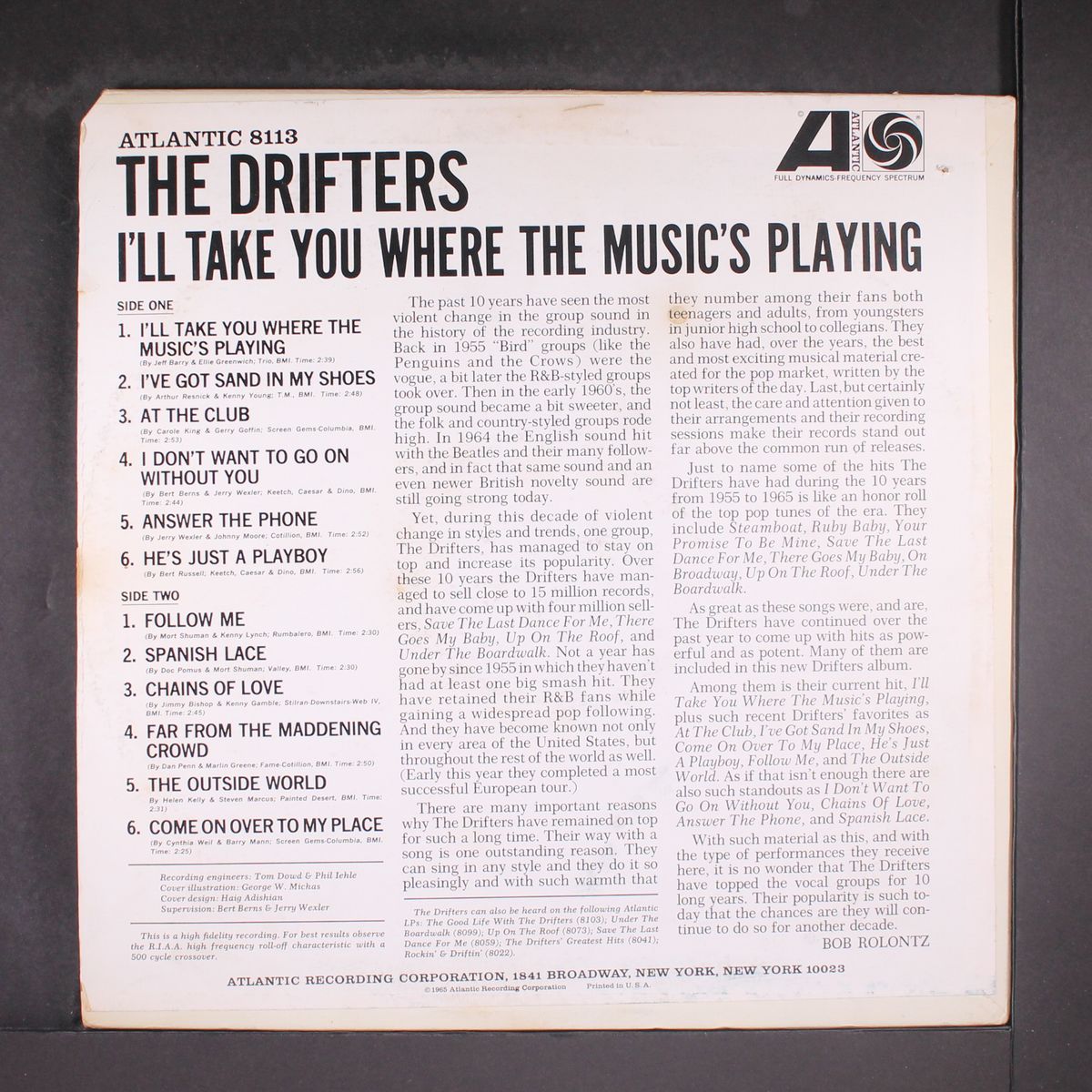 i'll take you where the music's playing by DRIFTERS