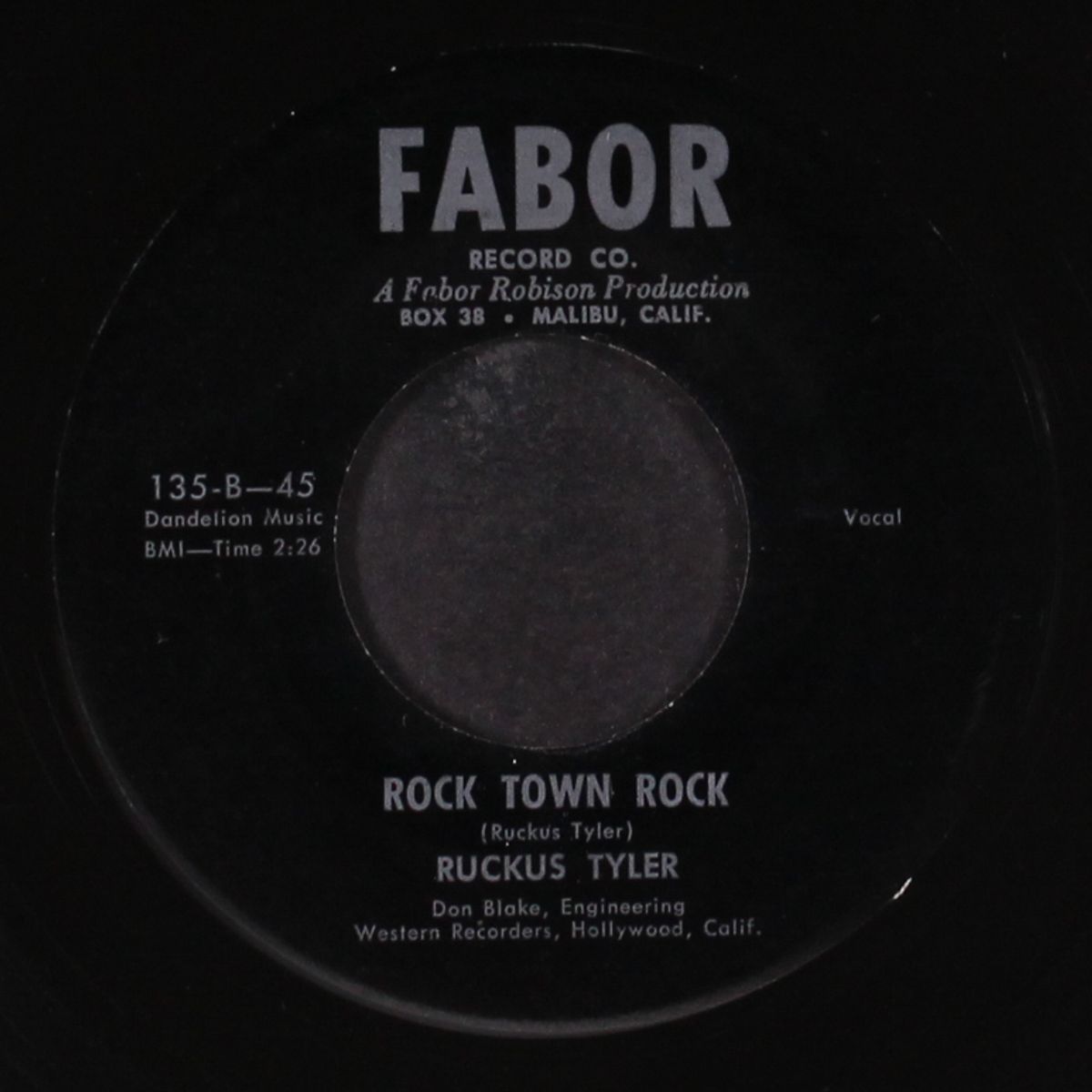 rock town rock / rollin' and a-rockin' by RUCKUS TYLER