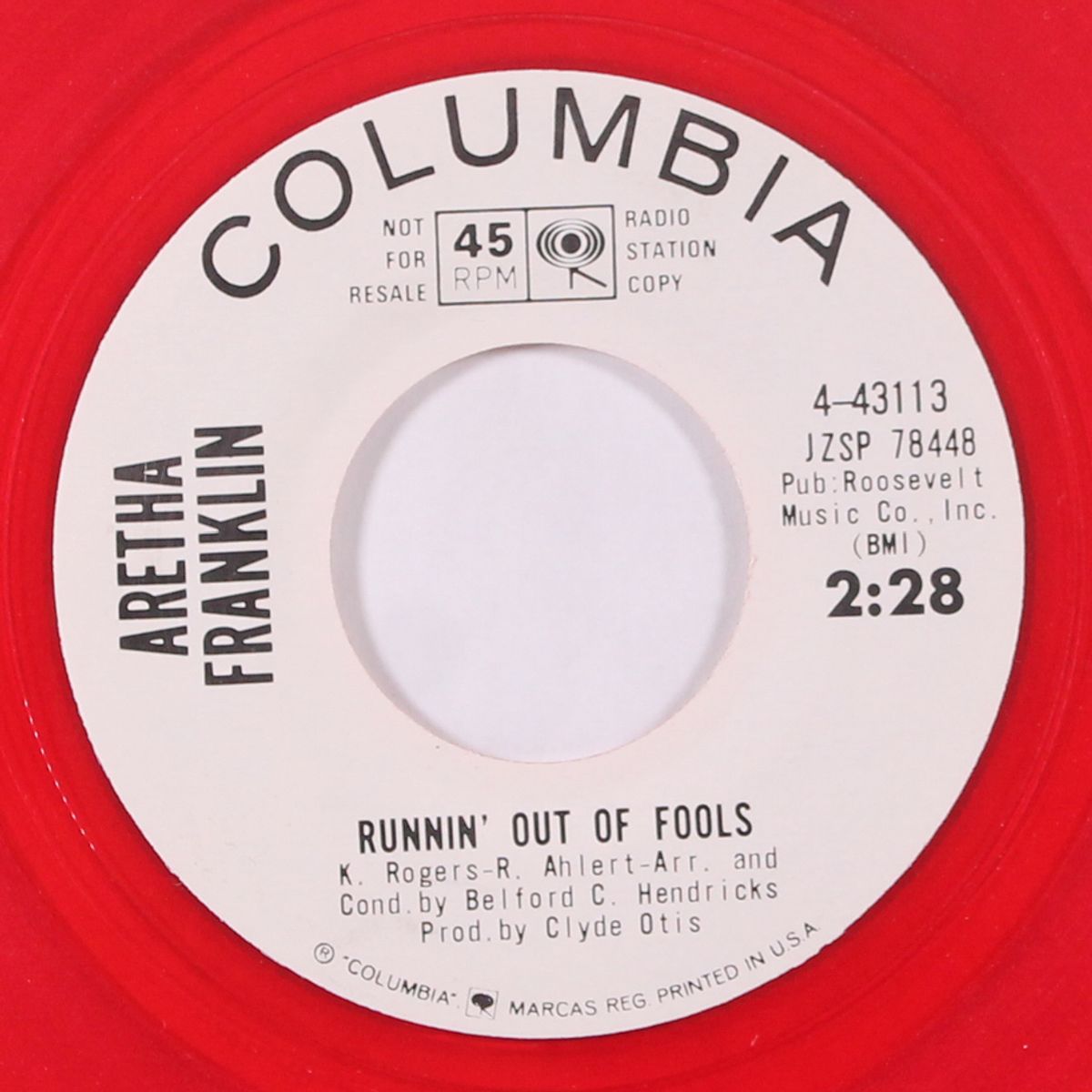 runnin' out of fools / same by ARETHA FRANKLIN