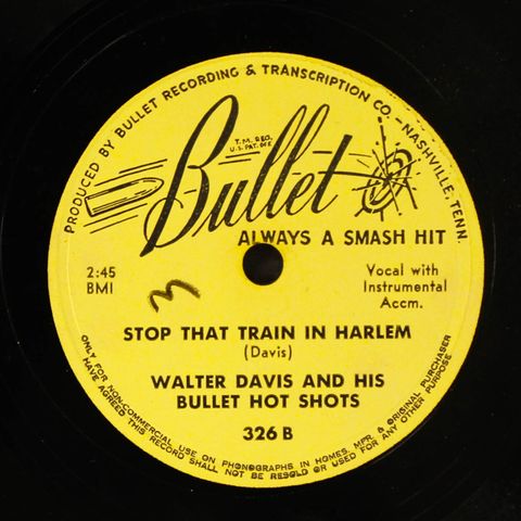 WALTER DAVIS & BULLET HOT SHOTS