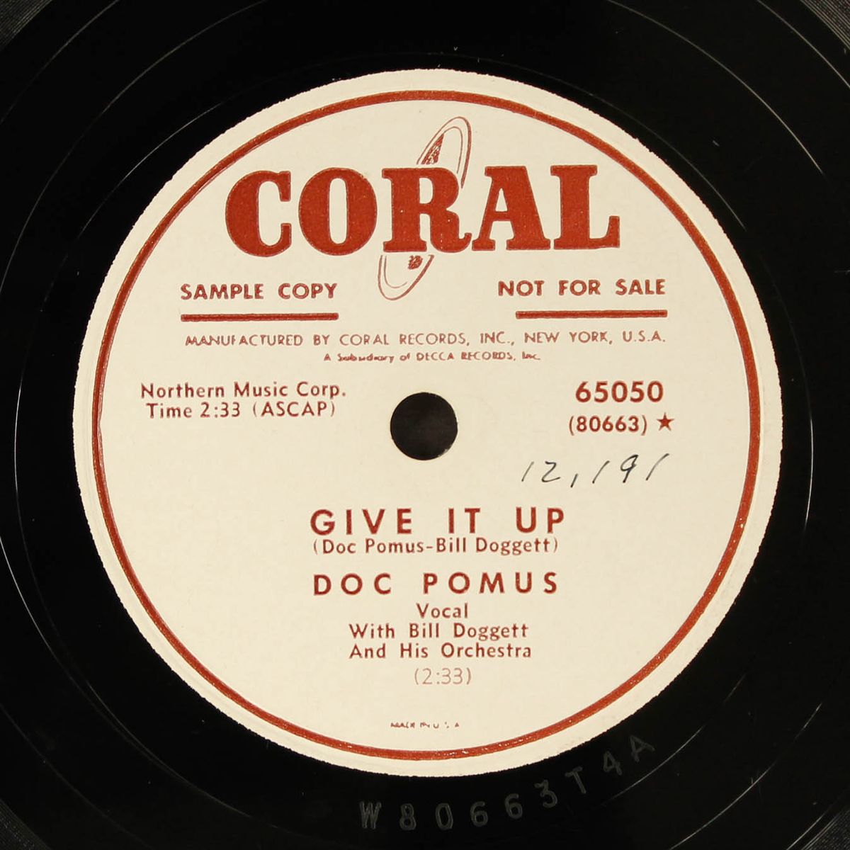 blues for sale / give it up by DOC POMUS