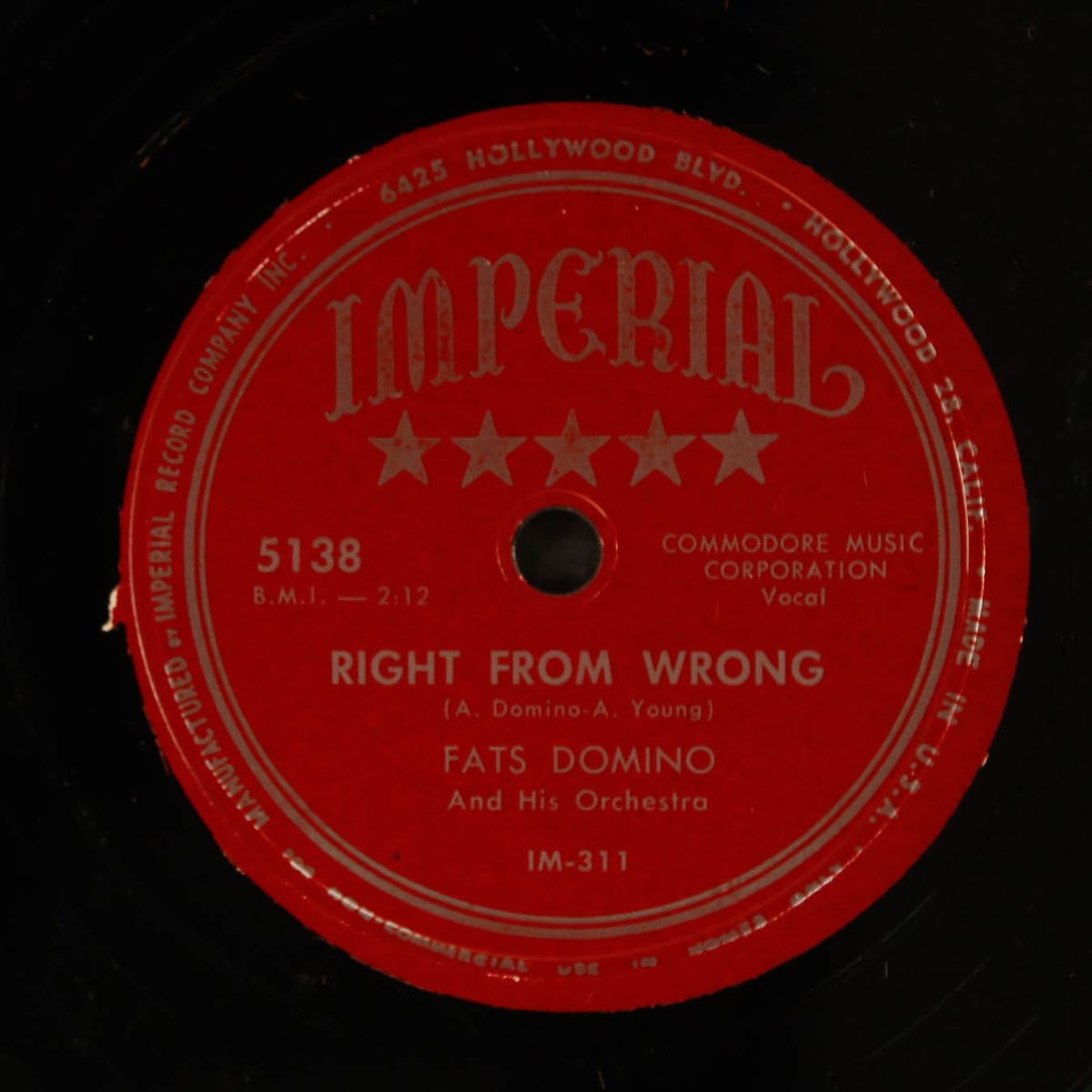 right from wrong / no, no baby by FATS DOMINO