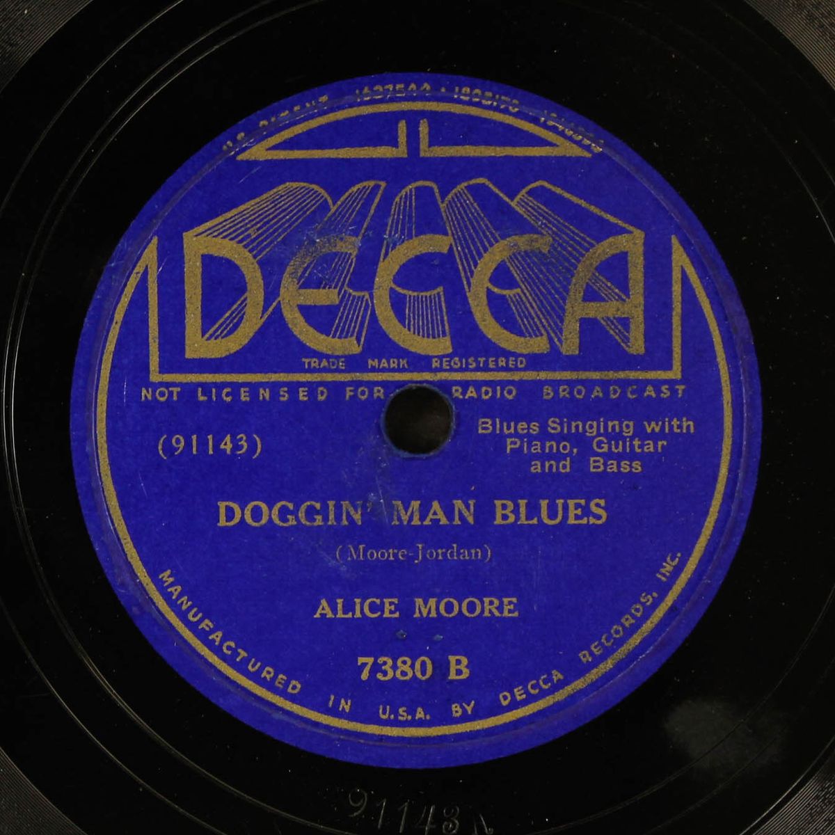 hand in hand / doggin' man blues by ALICE MOORE