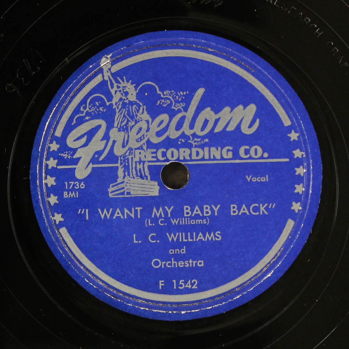 i want my baby back / my darkest hours by L.C. WILLIAMS
