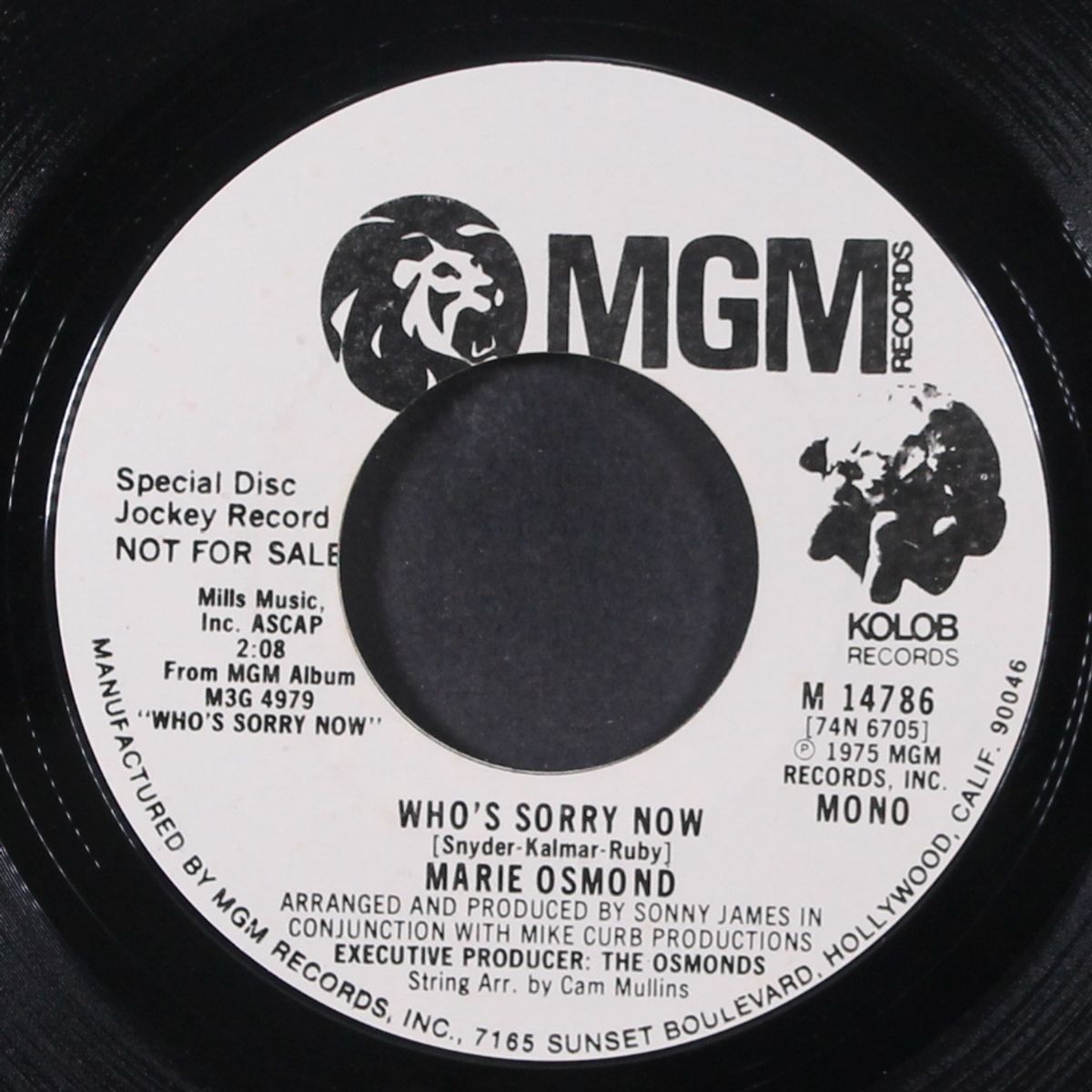 who's sorry now / mono by MARIE OSMOND