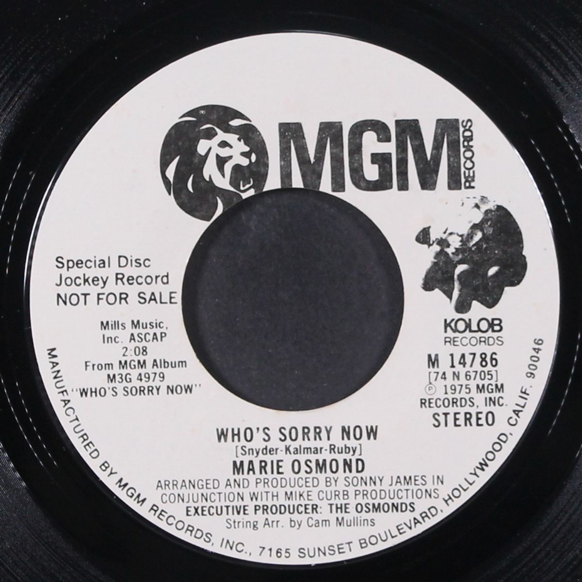 who's sorry now / mono by MARIE OSMOND
