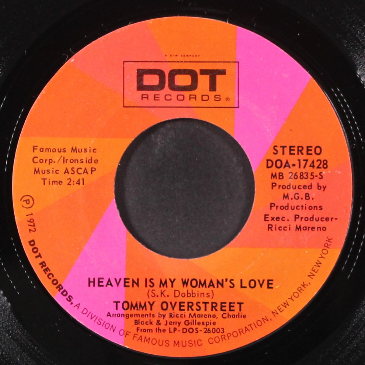 heaven is my woman's love by TOMMY OVERSTREET