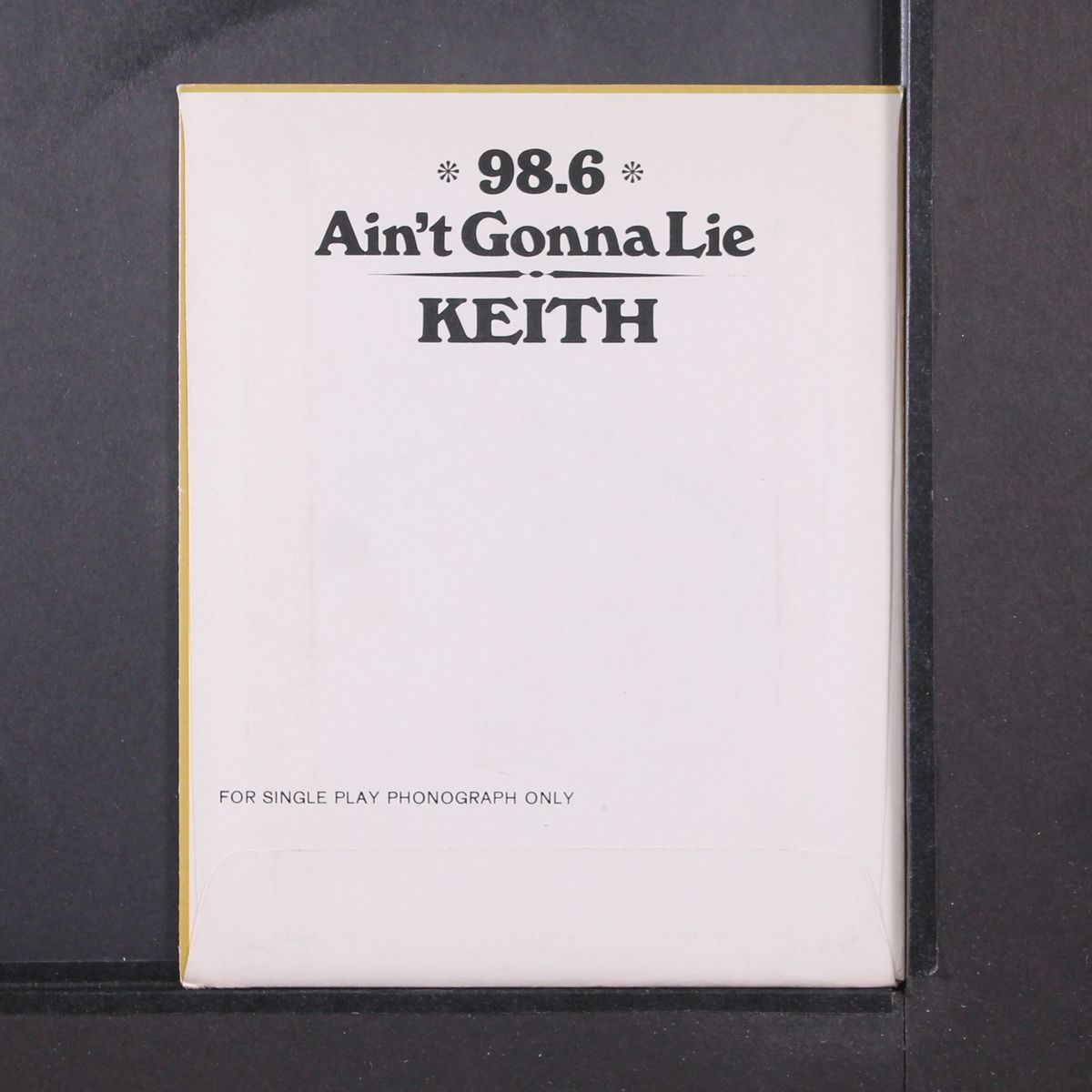98.6 / ain't gonna lie by KEITH