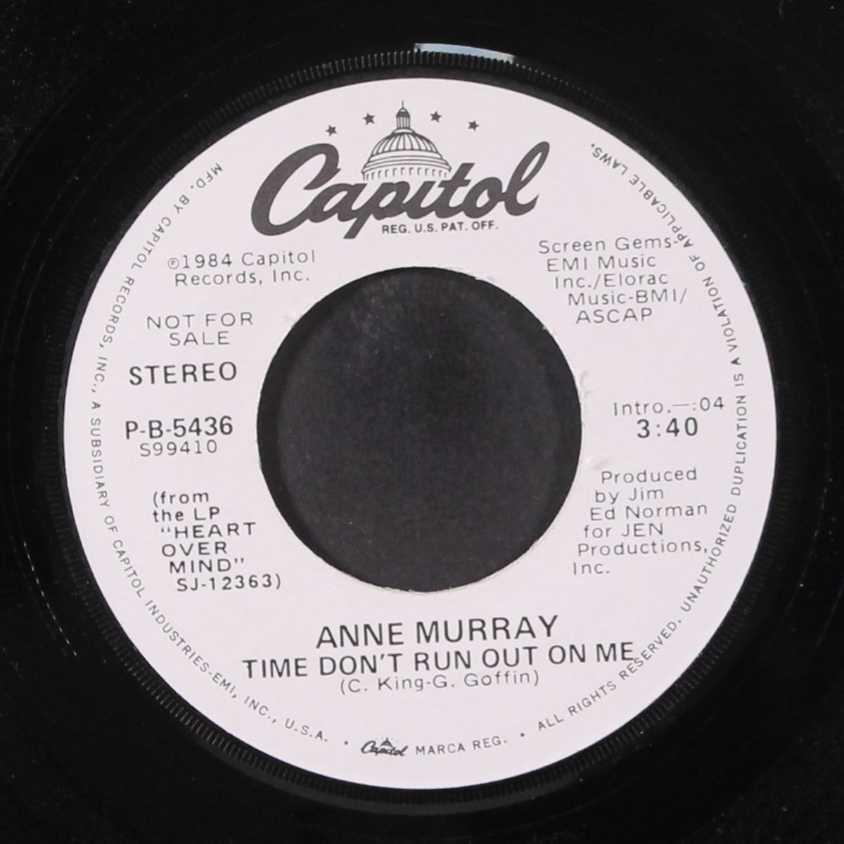 time don't run out on me / same by ANNE MURRAY
