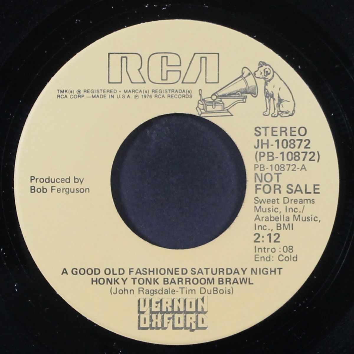 good old fashioned saturday night honky tonk barroom brawl / mono by VERNON OXFORD