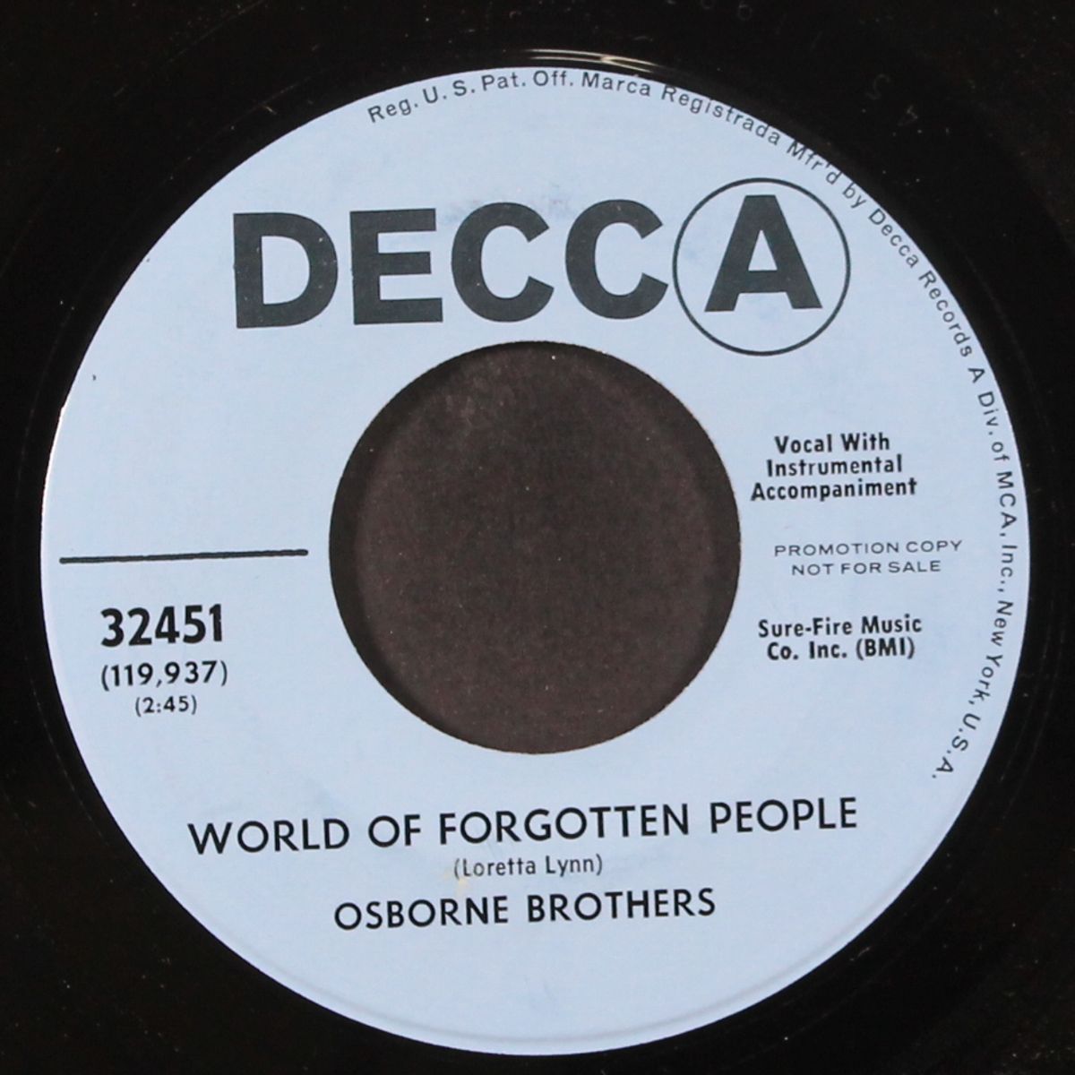 world of forgotten people / a working man by OSBORNE BROTHERS