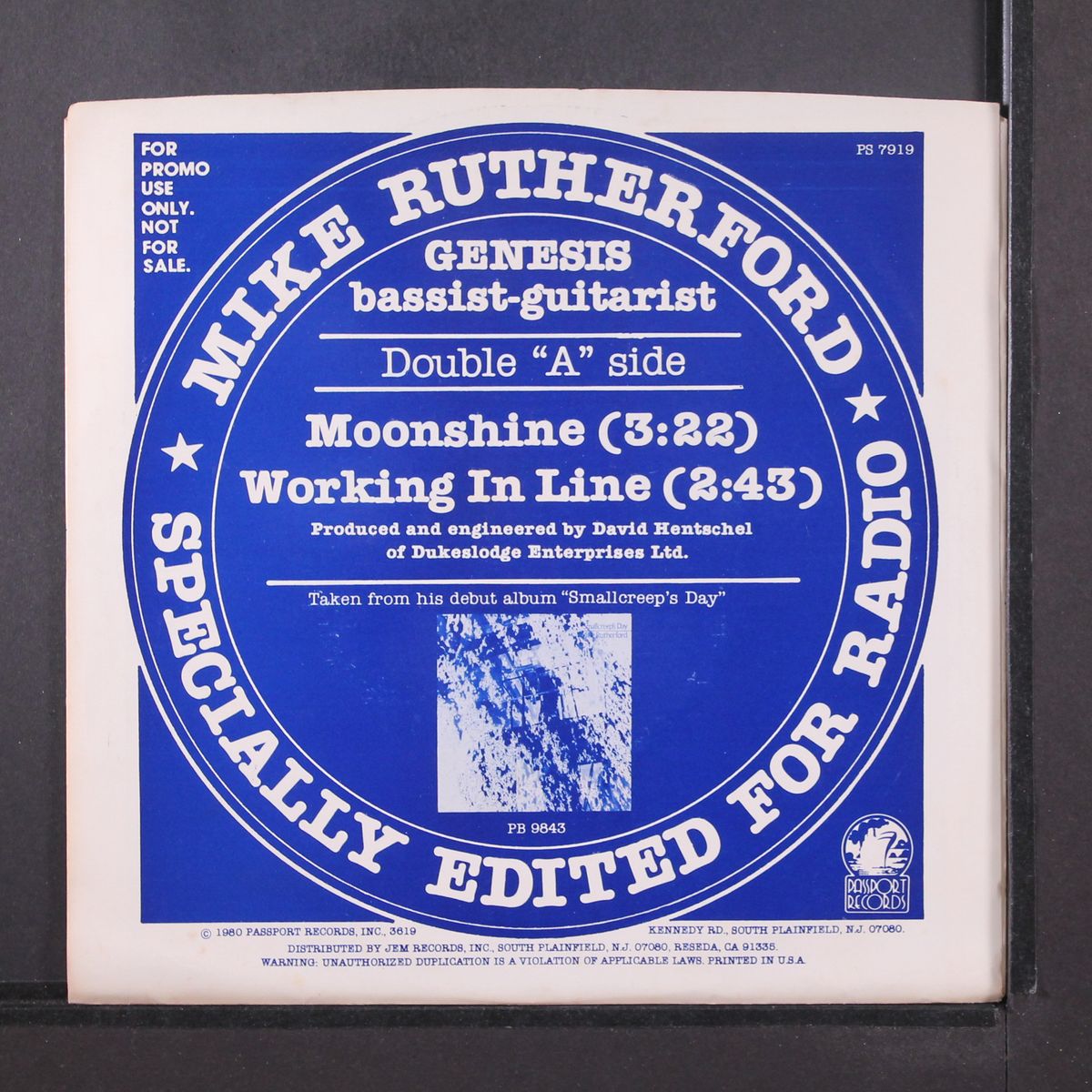 moonshine / working by MIKE RUTHERFORD