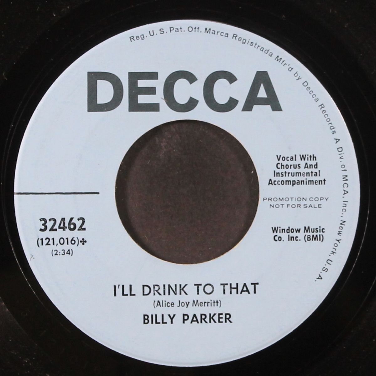 i'll drink to that by BILLY PARKER