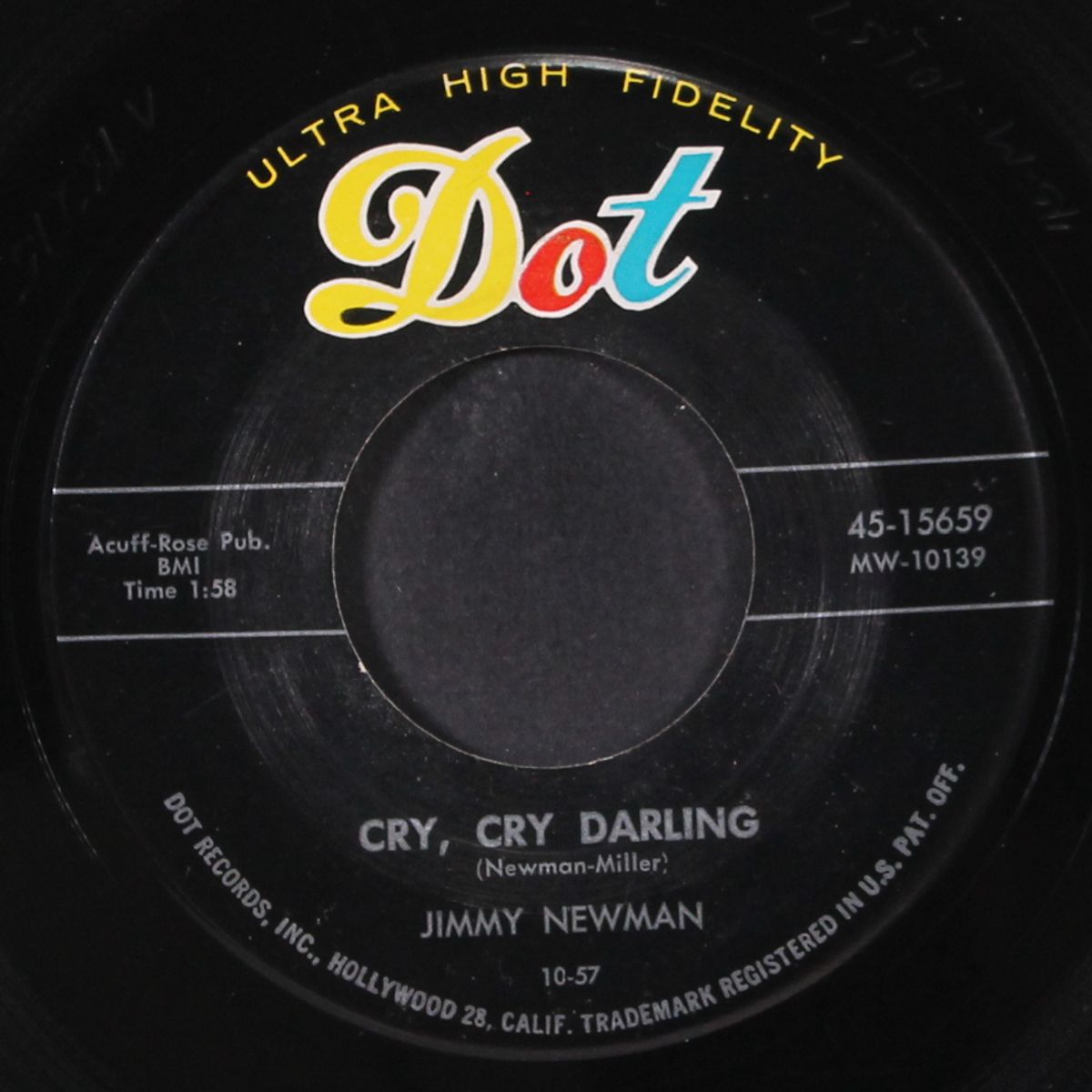 cry, cry darling / you're the idol of my dreams by JIMMY NEWMAN