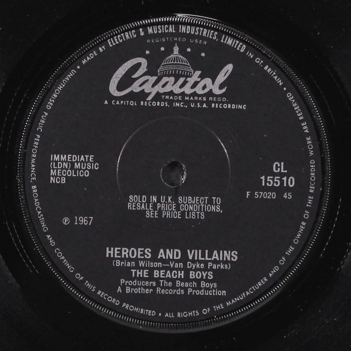 heroes and villains / you're welcome by BEACH BOYS