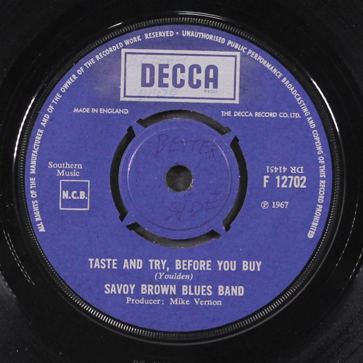taste and try, before you buy / someday people by SAVOY BROWN
