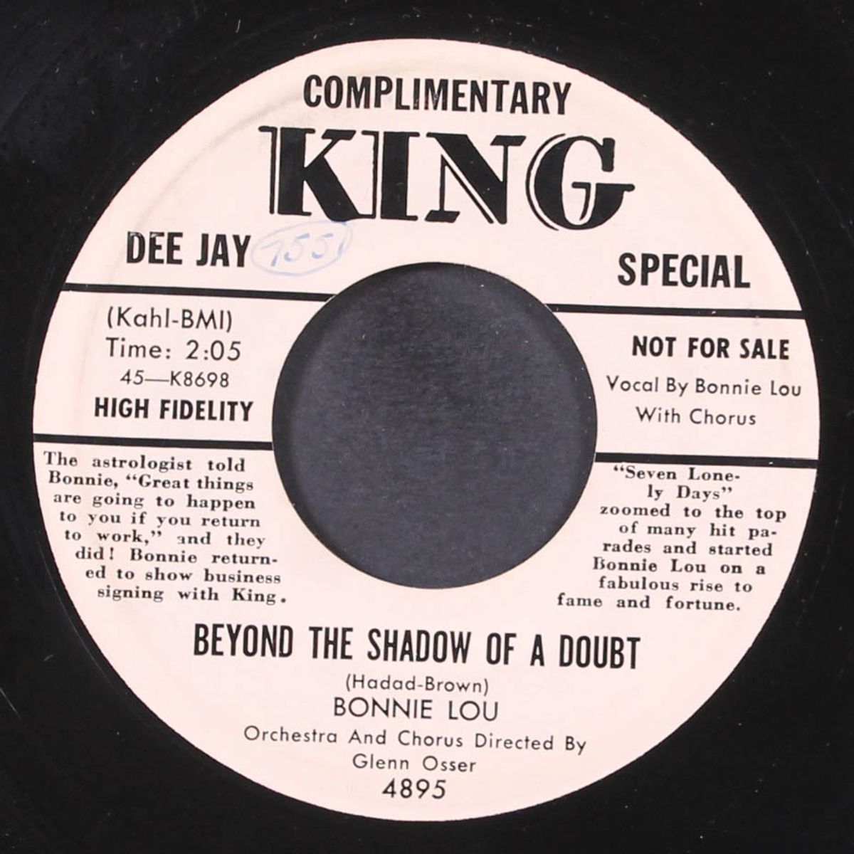 little miss bobby sox / beyond the shadow of a doubt by BONNIE LOU