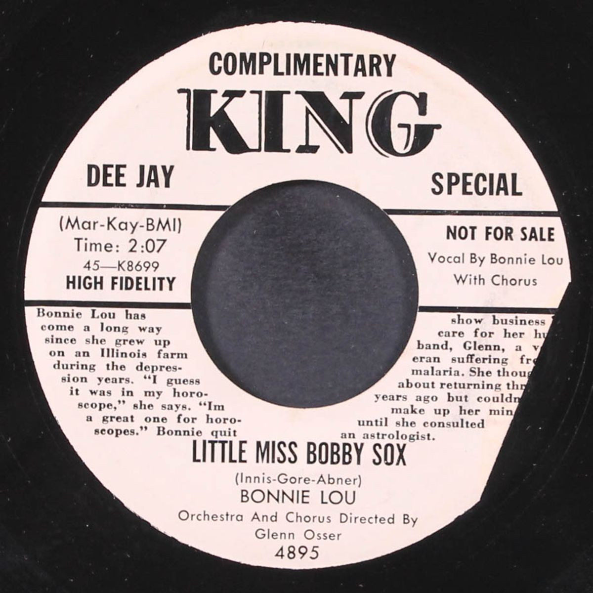 little miss bobby sox / beyond the shadow of a doubt by BONNIE LOU