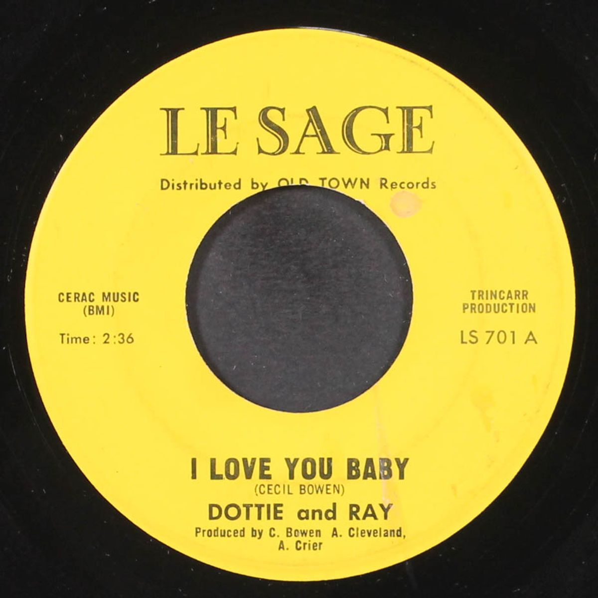 i love you baby / la la lover by DOTTIE & RAY